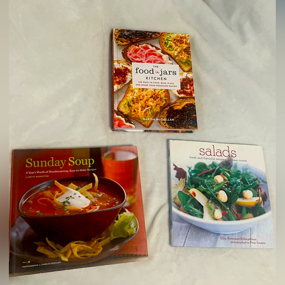 3 book bundle: Food In Jars, Sunday Soup and Salads cookbooks!